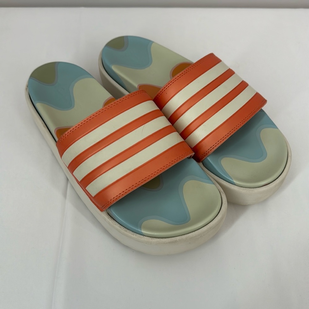 Adidas platform Slides 11 Marimekko collab 2” platform sandals